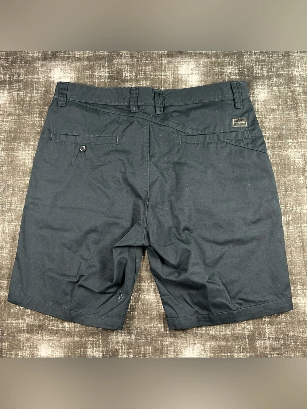 NWT Volcom Repreve Shorts Mens 34x9 Dark Navy Frickin Stacker Modern Fit Chinos
